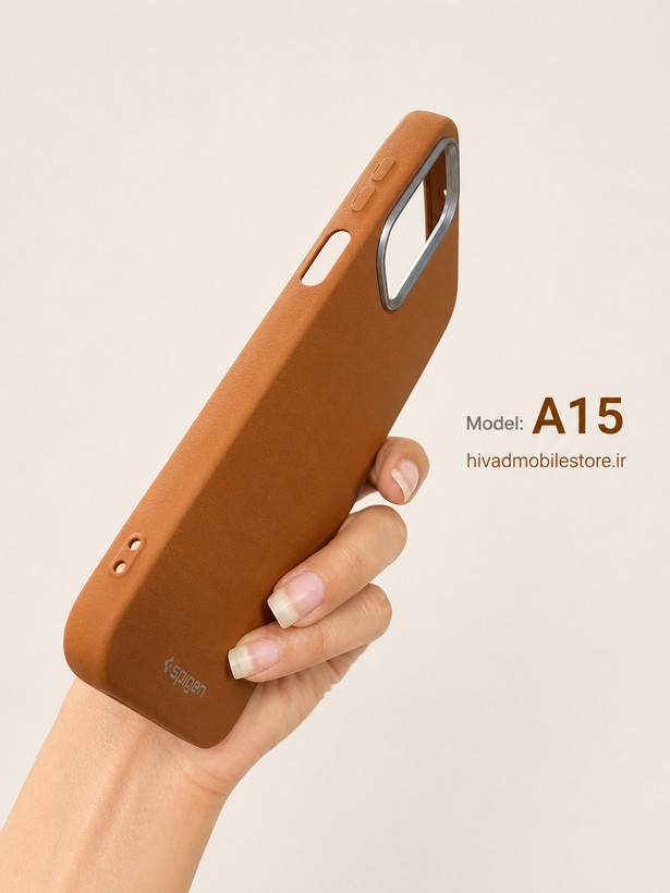 قاب چرمی طرح Spigen مدل A15 (هایکپی کیفیت بالا)