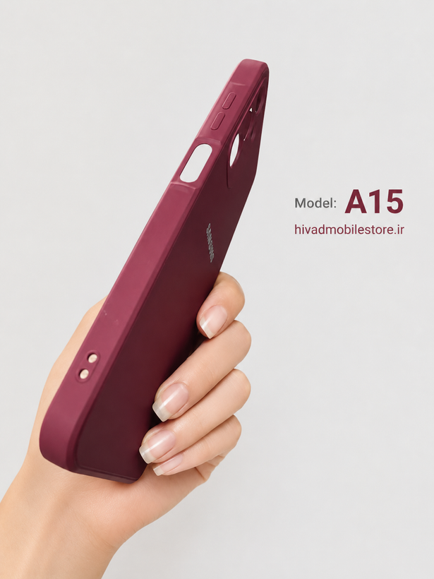 قاب سیلیکون اورجینال پاککنی سامسونگ Galaxy A15 رنگ عنابی