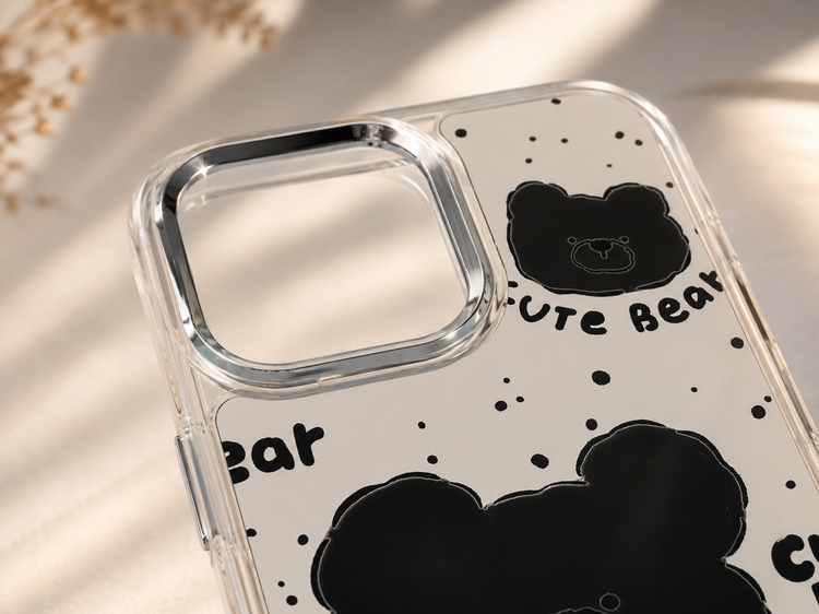قاب فانتزی آینه دار طرح خرس Cute Bear مناسب آیفون 12 Pro Max