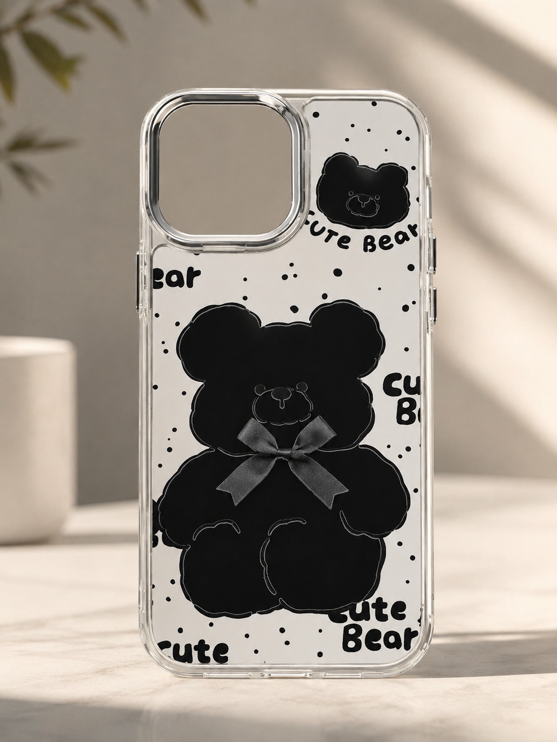 قاب فانتزی آینه‌ دار طرح خرس Cute Bear مناسب آیفون 12 Pro Max