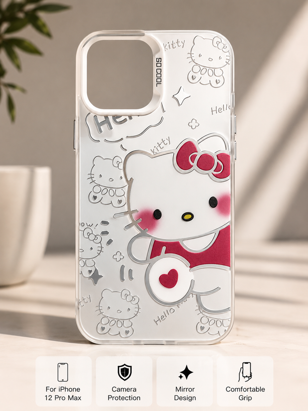 قاب فانتزی برجسته طرح Hello Kitty مناسب آیفون 12 Pro Max