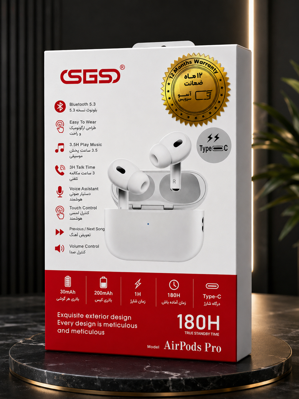 هندزفری بلوتوثی SGS مدل AirPods Pro Type-C با بلوتوث 5.3