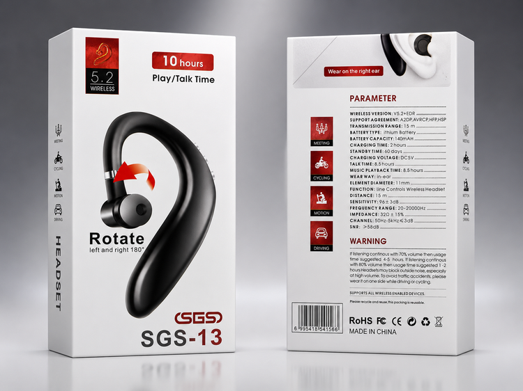 هندزفری بلوتوثی تک گوش SGS مدل SGS-13